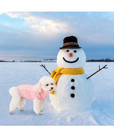 Mihachi Turtleneck Dog Sweater - Cable Knit Winter Coat with Leash Hole | Ideal New Year Gift for Small Pets | Flesh Pink - Buy Online on GoSupps.com