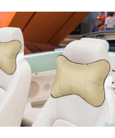Fadcaer Car Neck Pillow - Small Car Headrest Cushion for Child, Universal Car Seat Pillow - Beige, Perfect for Travel, Office, Home, and Car - Buy Online on GoSupps.com