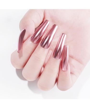 Metal Nail Polish - Rose Gold Nail Polish - 6ML Quick Drying Mirror Nail Varnish - Metallic Effect Nail Art Polish - Holographic Nail Varnish Chrome Nail Polish - No UV Needed - Buy Online on GoSupps.com