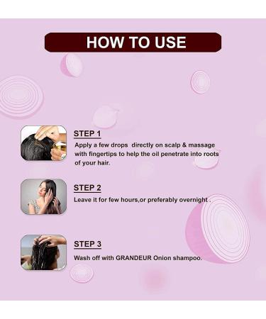 Grandeur Onion Hair Oil 200ml | Red Onion Extract Argan Oil Bhringraj & Hibiscus for Ultimate Hair Care & Hygiene - Buy Online on GoSupps.com