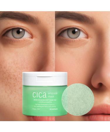 Cica Ampoule Mask 100ea - Hydrating Toner Pads with Centella Asiatica | Korean Skin Care Essentials for Quick Calming & Irritated Skin - Buy Online on GoSupps.com