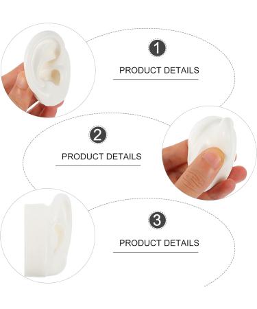 ibasenice Silicone Ear Model: Soft Silicone Artificial Ear Model for Jewelry Earrings Display 1 Pair White - Buy Online on GoSupps.com