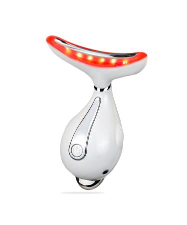 LED Light Therapy Device Face Massager Tool for Women Electric Facial Neck Eye Lift Massage Kit with Color LED Red Light Therapy for Skin Beauty Firm Tightening