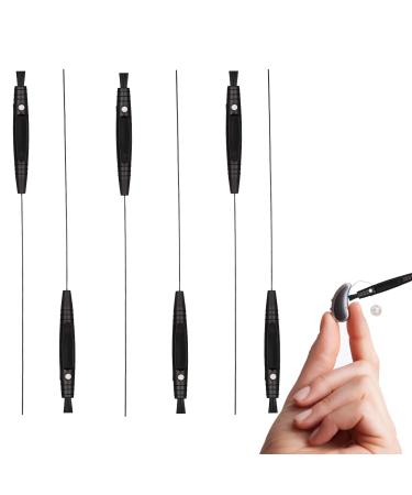 TYVOM 6 Pcs Hearing Aid Cleaning Wire Hearing Aid Cleaning Kits Multifunctional Hearing Aid Cleaner Hearing Amplifier Cleaning Brushes for Sound Tubes Headphones Vent Cleaner - Universal