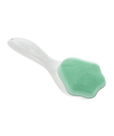 DRESSOOS Silicone face Brush Cleansing Skin Care Brush Deep Cleaning Brush Silicone Brush Manual Facial Silicone Facial cleansers Cleansing Brush Cleaning Supplies Handheld Miss Silica Gel Green 15.3x5.2cm