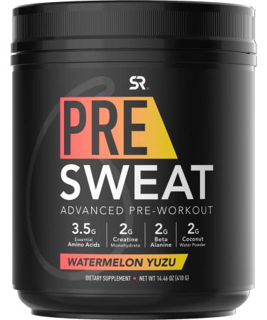 Sports Research Pre-Sweat Advanced Pre-Workout Watermelon Yuzu 14.46 oz (410 g)