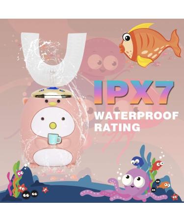 U-Shaped Kids Automatic Toothbrush 360 Electric Hands Free Toothbrush Edible Grade Soft Bristles Cute Cartoon Specially Designed for Toddlers(6-14 Years Old-Pink) - Buy Online on GoSupps.com