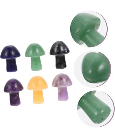 FRCOLOR 6 Pcs Crystal Mushroom Ornament Unique Camera Lens Case & Agate Decor for Vases Miniature Chakra Stones Flowerpot Accents - Buy Online on GoSupps.com