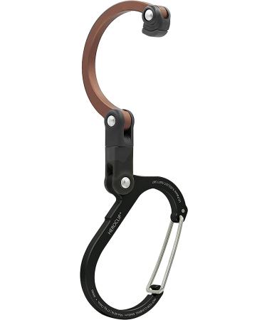Gear AID HEROCLIP Carabiner Clip and Hook (Medium) - Black/Brown for Camping, Backpacks, and Garage - Buy Online on GoSupps.com