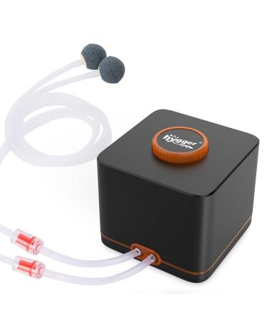 Hygger aquarium air pump aquarium air pump Extremely quiet for aquariums with 2 air outlets 11W adjustable oxygen pump with air hose test valves exhausted stone for aquariums up to 2200l 11W up to 2200l - Buy Online on GoSupps.com