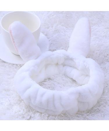 LALAFINA Face Washing Headband with Ears Easter Bunny Makeup Headband Rabbit Ears Hairband Bunny Ear Cosmetic Headband for Washing Face Shower Makeup Beige Spa Headband Bowknot - Buy Online on GoSupps.com