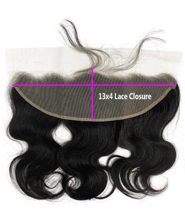 13X4 Frontal Closure Human Hair Closure Straight 13x4 Lace Frontal Closure Brazilian Hair Pre Plucked Swiss Lace Ear to Ear Bleached Knots Natural Color 10 Inch - Buy Online on GoSupps.com