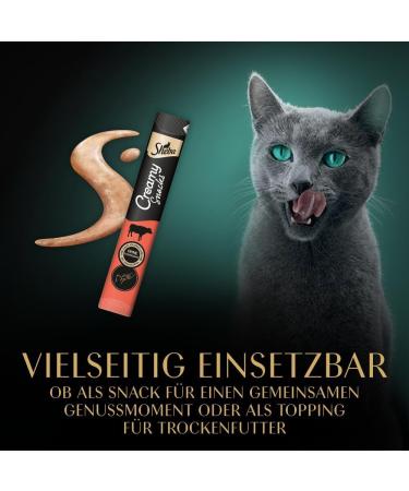 Sheba Creamy Snacks - Chicken & Cheese Gel for Cats | 63 Sticks - Hand-Lickable Treats - Buy Online on GoSupps.com