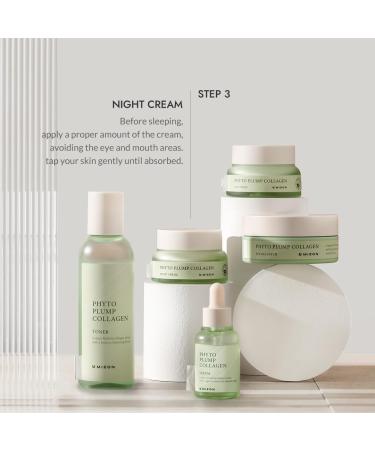 MIZON Phyto Plump Collagen Night Cream | 75% Natural Anti-Wrinkle Hydrating Vegan Formula | Boost Elasticity & Moisture (50ml - Buy Online on GoSupps.com