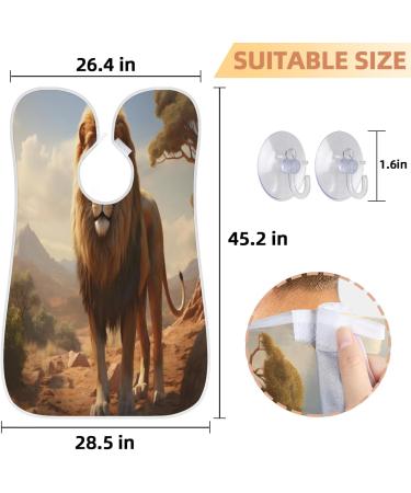 Beard Bib Apron - Hair Catcher for Men | Perfect Father's Day & Christmas Gift | Lion Design - Buy Online on GoSupps.com