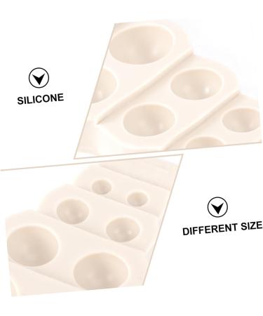 1pc Hemisphere Mold Bubble Decorations DIY Chocolate Mold Christmas Cake Mold Molde para Pastel Cake Baking Molds for Resin Chocolate Making Mold Maker Silica Gel Small Beads Round Light Grey 15.1x6.9cm - Buy Online on GoSupps.com