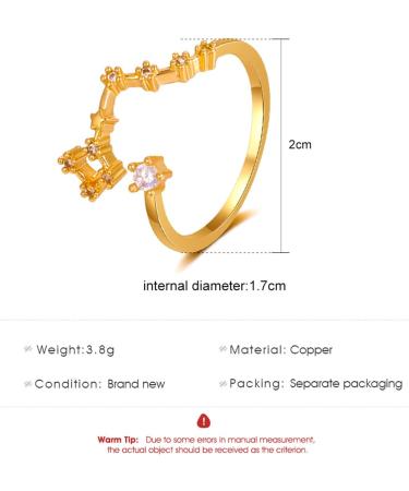 Subeline Constellation Ring - Adjustable Horoscope Jewelry | Perfect Birthday Gift for Women & Teen Girls - Buy Online on GoSupps.com