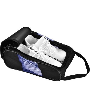 Zerone Portable Golf Shoes Bag - Breathable Dust-Proof Organizer with Pocket, Black and Blue - Ideal for Storing Sports Accessories - Unisex - Buy Online on GoSupps.com