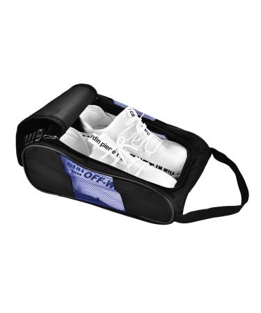 Gulf shoe pocket portable ventilation sport carrying bag for golf shoes with grid tissue for sports golf tennis and other accessories black blue