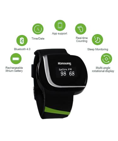 Buy Bluetooth Pulse Oximeter for Sleep Monitoring | Accurate SpO2 & PR Measurement | Free iOS & Android App | International Shipping - Buy Online on GoSupps.com