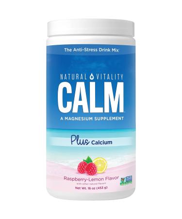 Natural Vitality Calm The Anti-Stress Drink Plus Calcium - Raspberry Lemon - 16 ounce