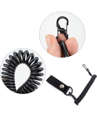 Paracord Tactical Lanyard & Keychain - Elastic Safety Rope with Carabiners for Camping Fishing Hiking & Mountaineering - Buy Online on GoSupps.com