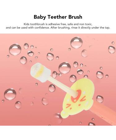 360 Degree Baby Toothbrush with Soft Bristles - Teething Massage Brush for Infants | Coral Orange - Effective Plaque Removal - Buy Online on GoSupps.com