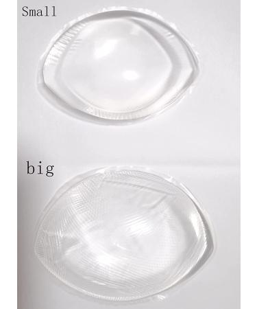 Clear Silicone Triangle Gel Breast Enhancers Push Up Pads for Bikini Swimsuit & Sportswear - Waterproof Bra Inserts (Clear Big Abalone) - Buy Online on GoSupps.com