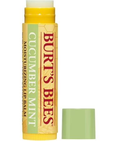 Burt's Bees 100% Natural Moisturizing Lip Balm Cucumber Mint with Beeswax - 4 Tubes - Buy Online on GoSupps.com