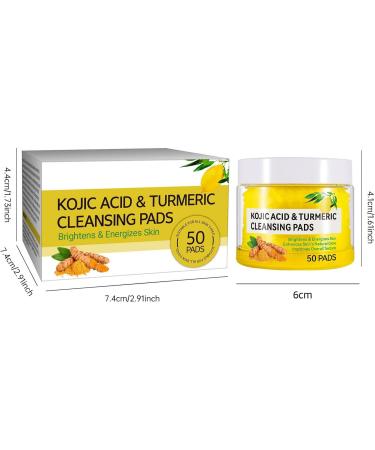 YOXIER Turmeric Facial Cleansing Pads Sure Here's A Product Title for 50pcs Kojic Acid Cleansing Pads for Dark Spots Makeup Removal with Turmeric Facial Sponges Gentle Exfoliating Face Cleaning Cotto - Buy Online on GoSupps.com