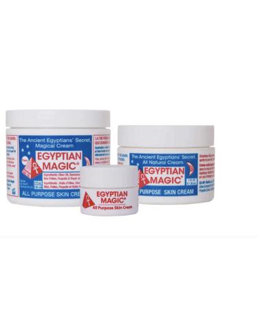 Egyptian Magic All Purpose Skin Cream Bundle - 3 items: 4 oz Jar + 1 oz Jar + .25 oz Jar
