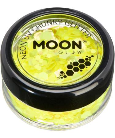 Smiffys Moon Glow - UV Neon Chunky Glitter Yellow 3g Single - Buy Online on GoSupps.com