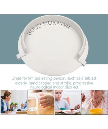 HXCH Food Plates Guard - Spill Prevention Clip for Parkinson Patients & Elderly - Dining Aid for Disabled - Buy Online on GoSupps.com