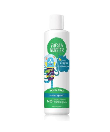 Fresh Monster 2-in-1 Kids Shampoo & Body Wash  Toxin-Free  Hypoallergenic  Natural Shampoo & Body Wash for Kids  Ocean Splash (8.5oz) Ocean Splash 8.5 Fl Oz (Pack of 1)