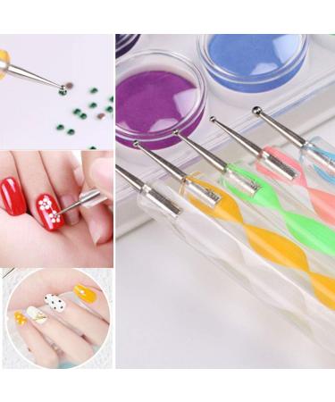 JOYJULY 15pcs Professional Nail Art Brushes Kit & 5pcs Dotting Tool Set - White - Buy Online on GoSupps.com
