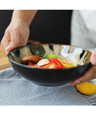 28 Oz Ceramic Bowls for Kitchen Soup Pho Bowls Porcelain Salad Bowl for Ramen Pasta Cereal Dessert Noodle Serving Bowls Japanese Style Country Hand Painted Tableware - Buy Online on GoSupps.com