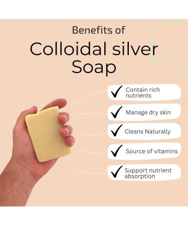 SYLVR SUPPORT - Colloidal Silver Soap Bars 3 Pack | All Natural Ingredients | Nano-Silver Unscented Soap Bars | Skin Softness, Cleansing, Soothing, Healing - Buy Online on GoSupps.com