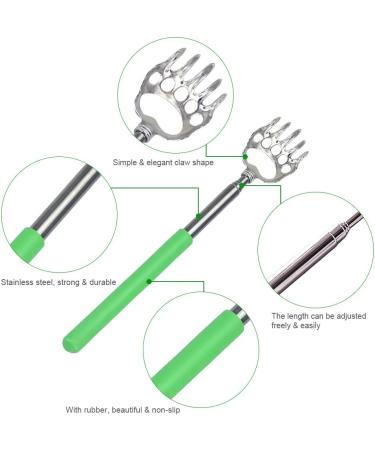 5-Piece Stainless Steel Telescopic Back Scratcher Set - Adjustable Handle Great for Head & Back Relief (Random Colors) - Buy Online on GoSupps.com