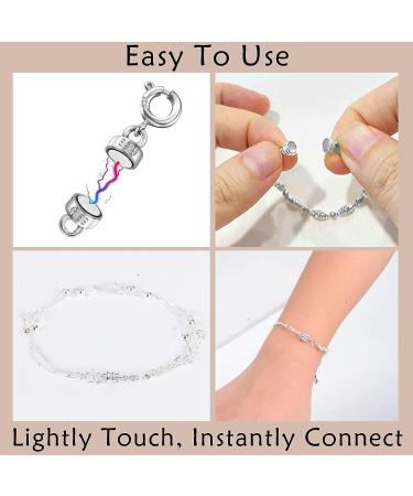 925 Sterling Silver Necklace Clasps - Gold & Silver Bracelet Converter Set | Jewelry Making Supplies - Chain Extender & Connector | 2Pcs Silver - Buy Online on GoSupps.com