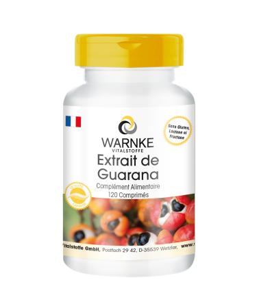 Guarana extract 300mg - high dosage - vegan - 120 tablets | Warnke Vitalstoffe - Quality from German pharmacies