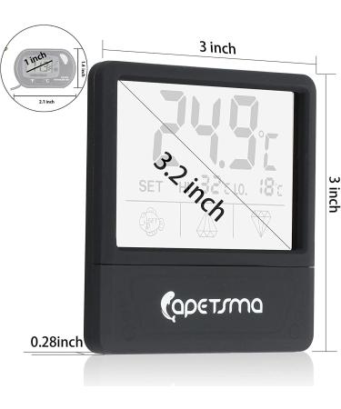 Capetsma Digital Aquarium Thermometer - Large LCD Accurate Water Temperature Measurement for All Aquarium Sizes Flash Alarm - Safe & Simple Use - Buy Online on GoSupps.com