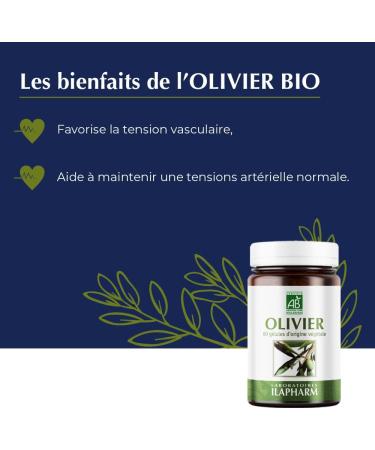 Ilapharm Laboratories - OLIVE TREE ORGANIC - Blood pressure - Bottle of 60 capsules - Buy Online on GoSupps.com