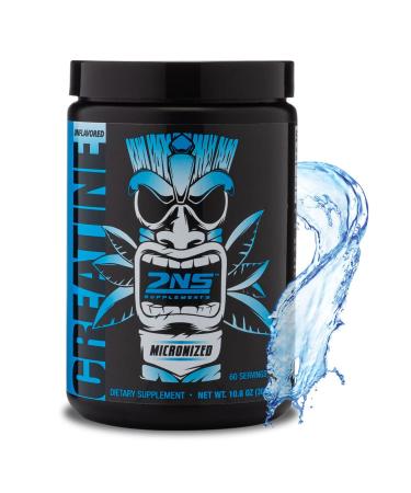 2nd Nature Supplements Creatine Monohydrate Micronized Powder Unflavored 300 Grams 5000mg Per Serving Supports Muscle Energy Strength Athletic Performance & Recovery Replenish ATP Energy