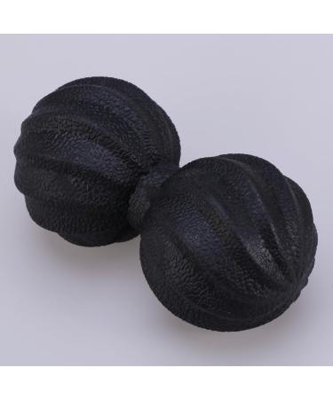 Lurrose Peanut Massage Ball - Double Ball TPE Relaxation & Yoga Roll for Shoulder Relief - Medium Black - Buy Online on GoSupps.com