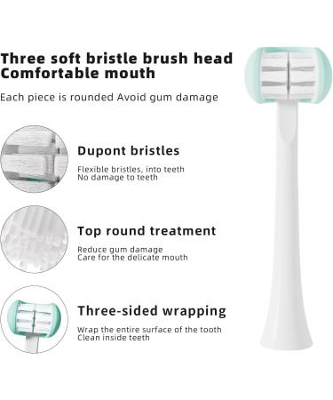 LEYUYO 3 Sided Toothbrush for Toddlers - Baby Toothbrush for Complete Oral Care - Triple Sided Kids Toothbrush (Pink) - Buy Online on GoSupps.com