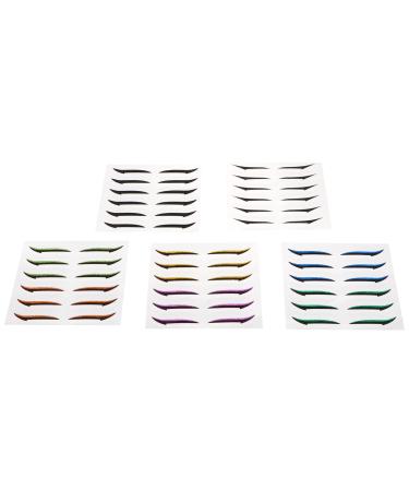 Angoily 36 Pairs Glitter Eyeliner Eye Line Strip Instant Reusable Double Eyelid Tapes Applique Flash Miss