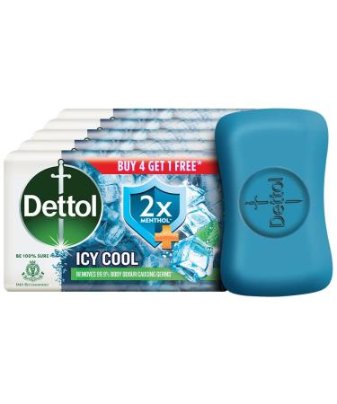 Dettol Cool Germ Protection Bathing Soap bar  125gm  Buy 4 Get 1