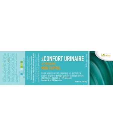Vita CONFORT URINAIRE SOD de melon Compl ment alimentaire pour une fonction urinaire normale de l homme corce de prunier d Afrique Om ga3 (EPA et DHA) 60 Capsules - Buy Online on GoSupps.com