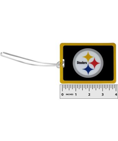 Siskiyou NFL Pittsburgh Steelers Vinyl Luggage Tag 2pk - Black | Officially Licensed Travel Accessories - Buy Online on GoSupps.com
