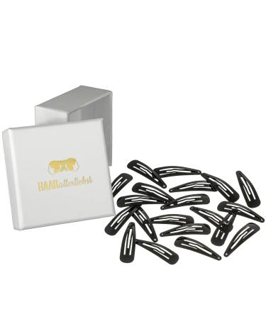 HAARallerliebst hair clips (20 pieces | black | approx. 5 cm) including box for storage (box color: white)